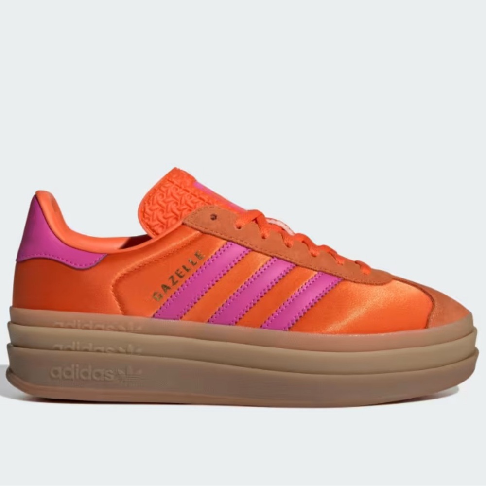 Adidas: Gazelle Bold Orange Lucid Fuchsia Satin💕
